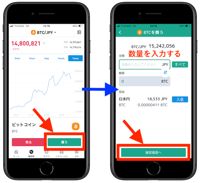 ビットトレード日本円販売所取引