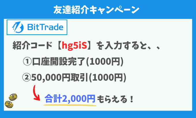 ビットトレード紹介キャンペーン2000円【20251116】